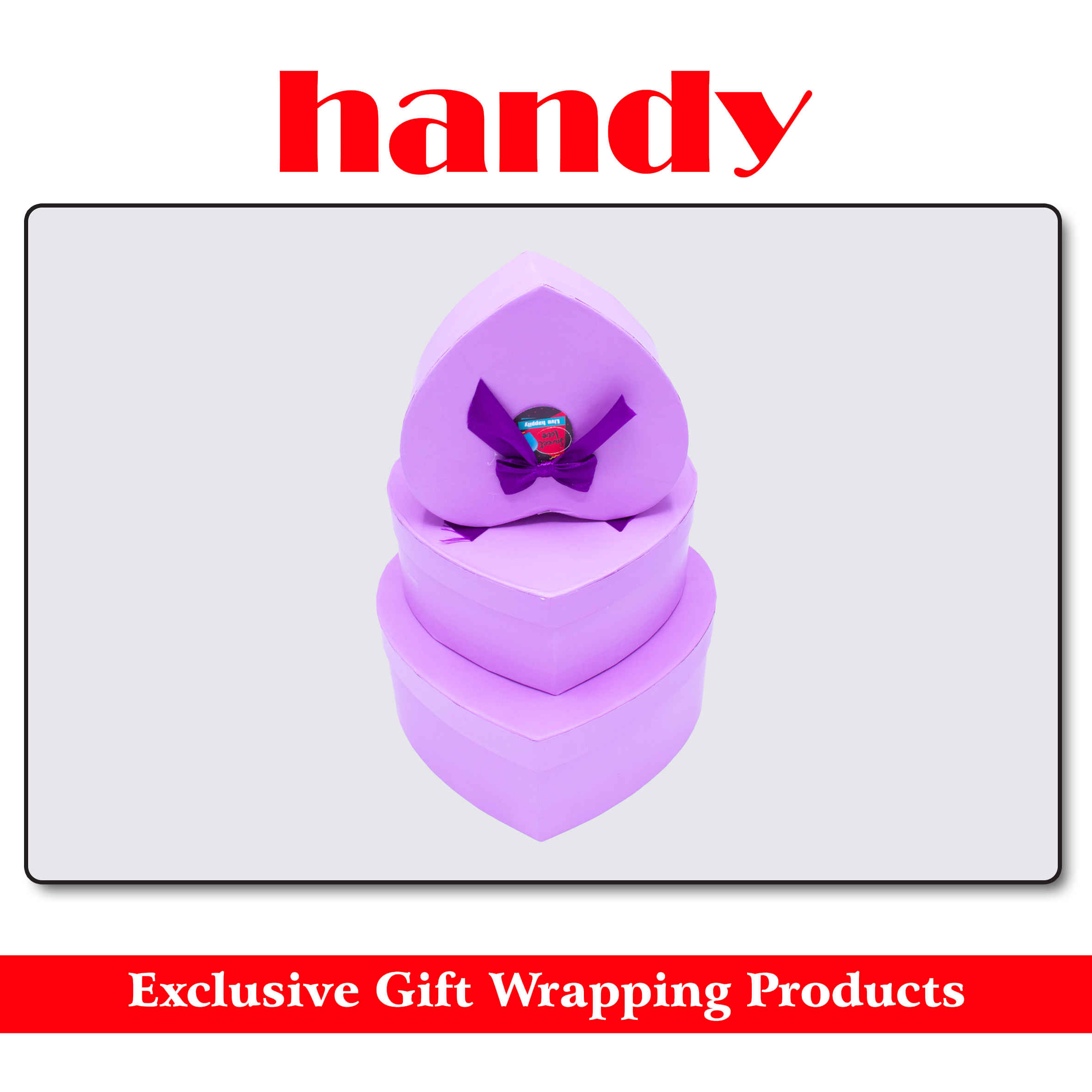 جعبه قلب 3 سایز - یاسی