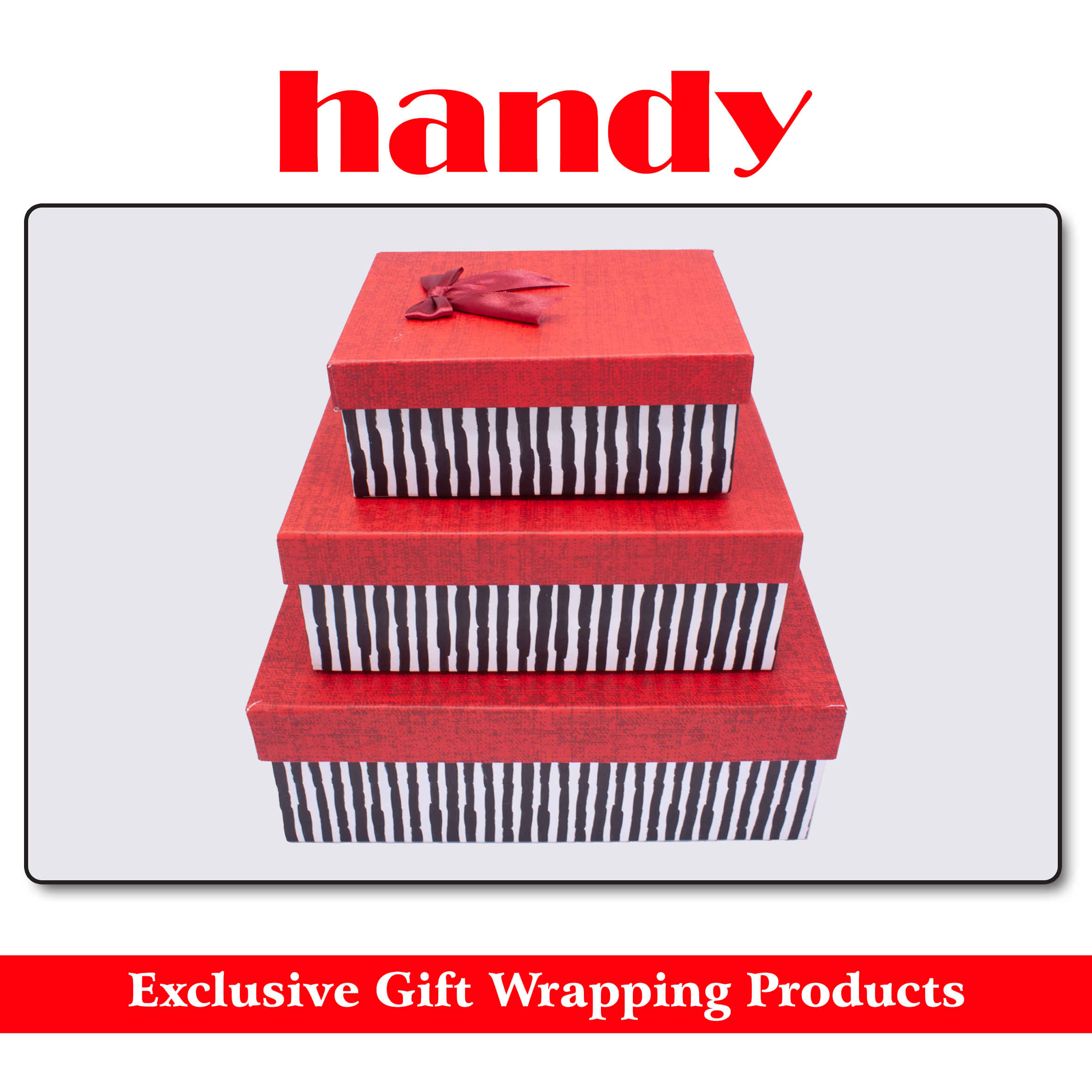 جعبه پیراهنی 3 سایز - طرح راه راه