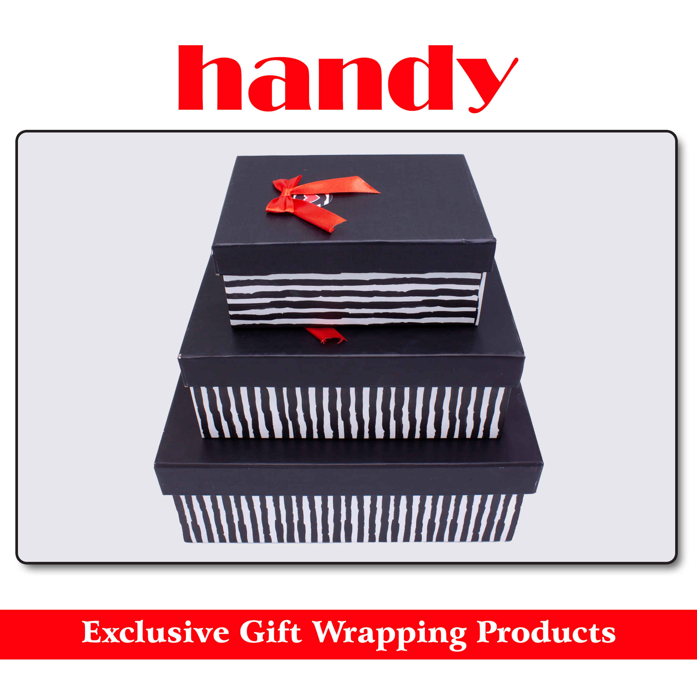 جعبه پیراهنی 3 سایز - طرح راه راه