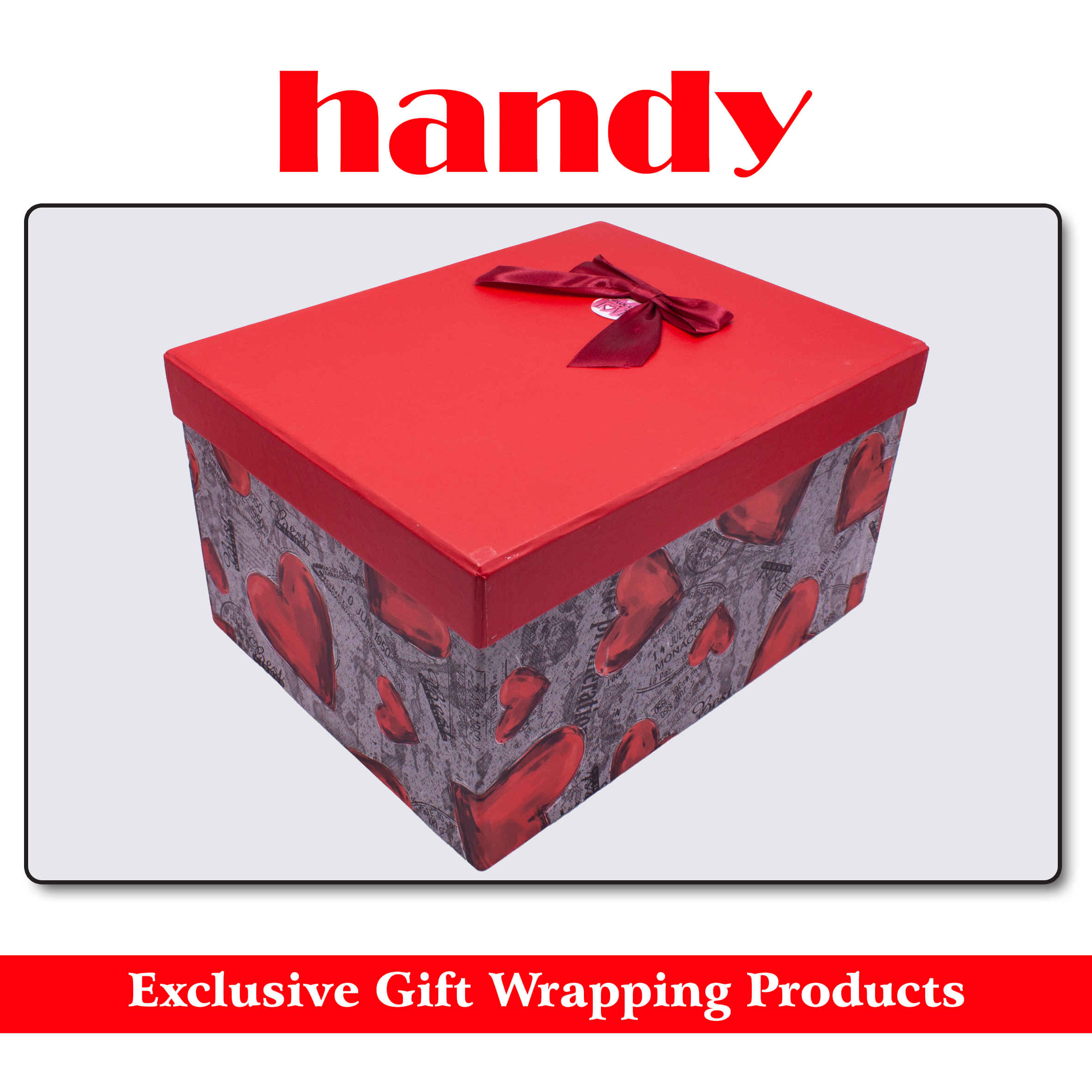 جعبه مستطیل بزرگ 10 سایز - طرح قلب