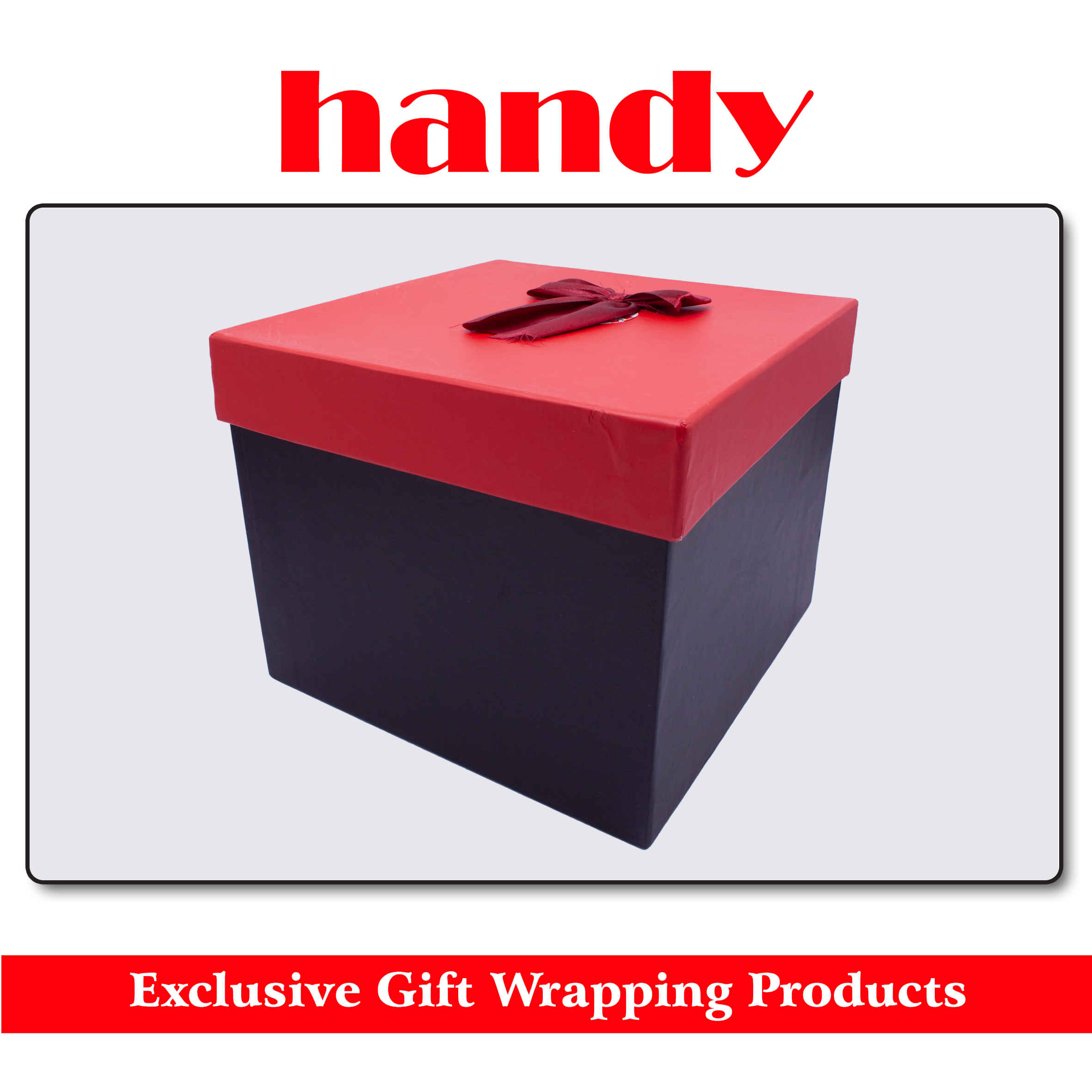 جعبه مربع بلند 5 سایز - قرمز مشکی