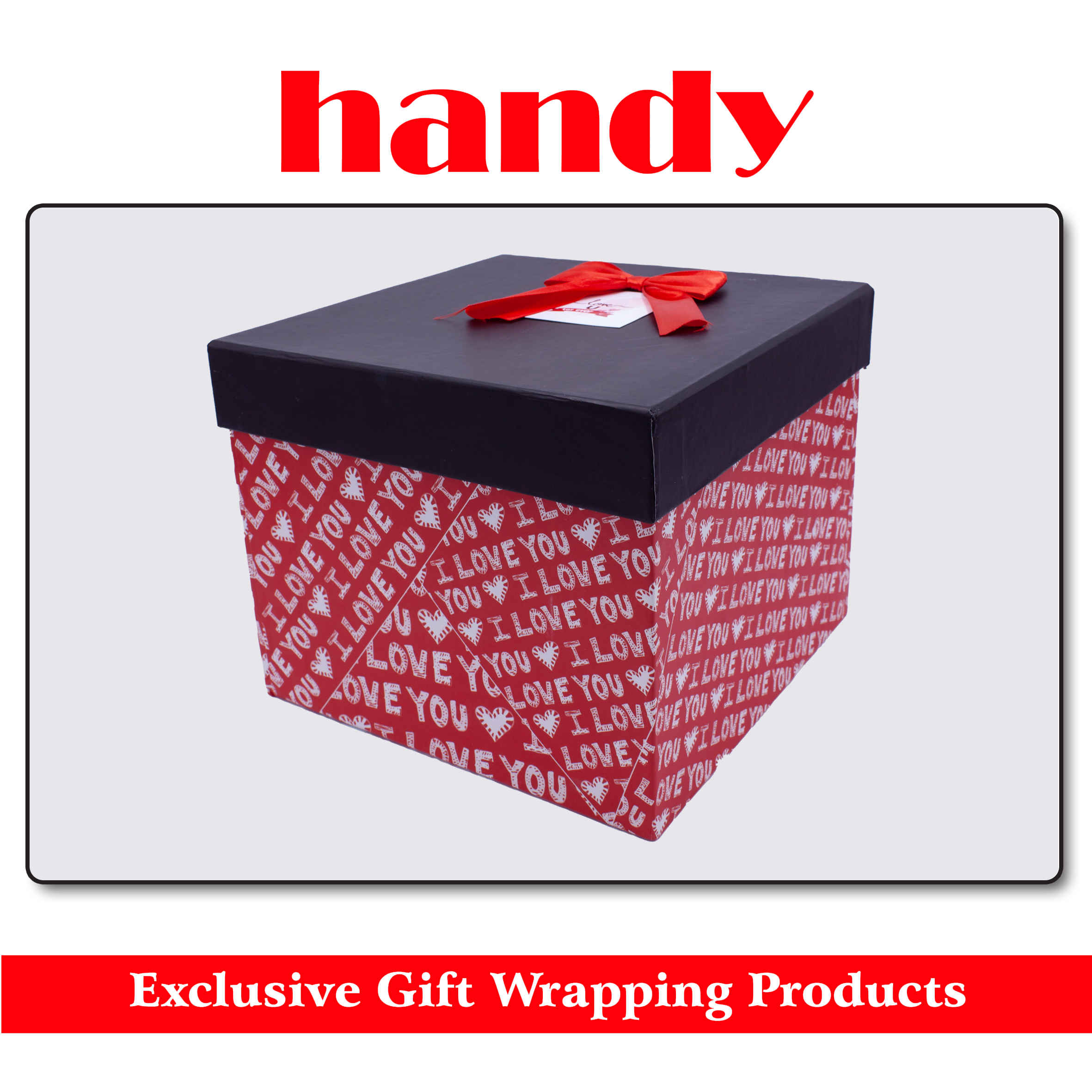 جعبه مربع بلند 5 سایز - طرح قلب