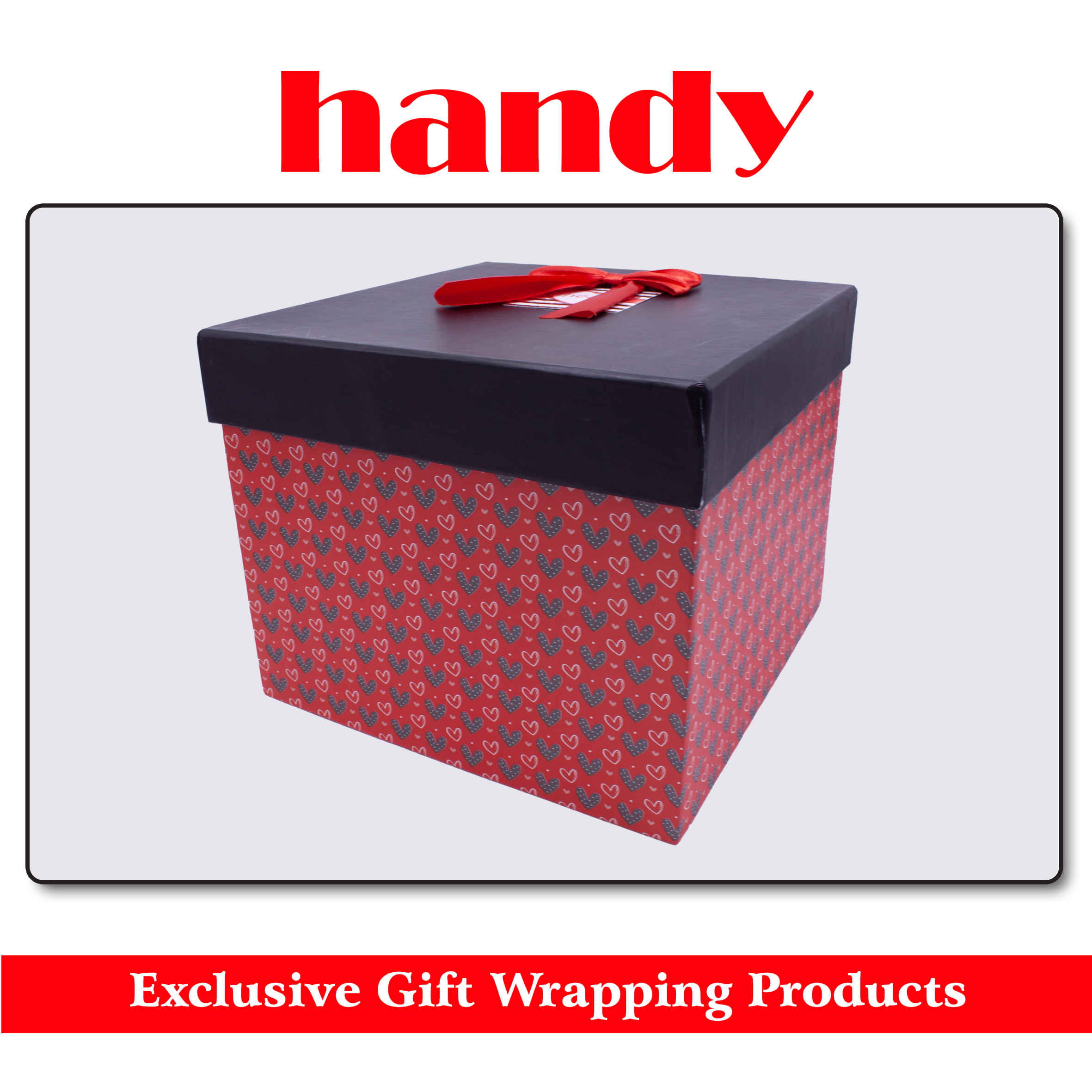 جعبه مربع بلند 5 سایز - طرح قلب