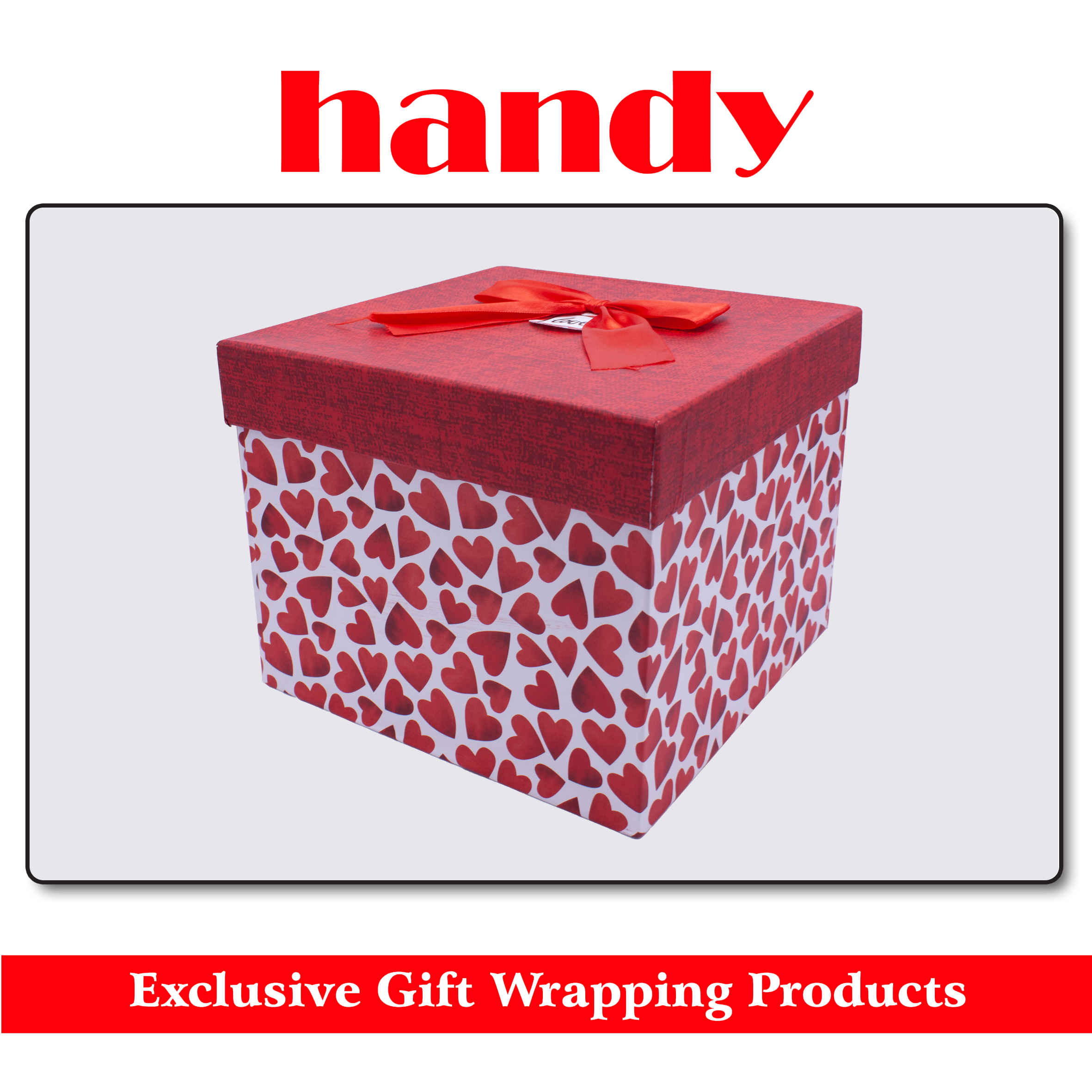 جعبه مربع بلند 5 سایز - طرح قلب