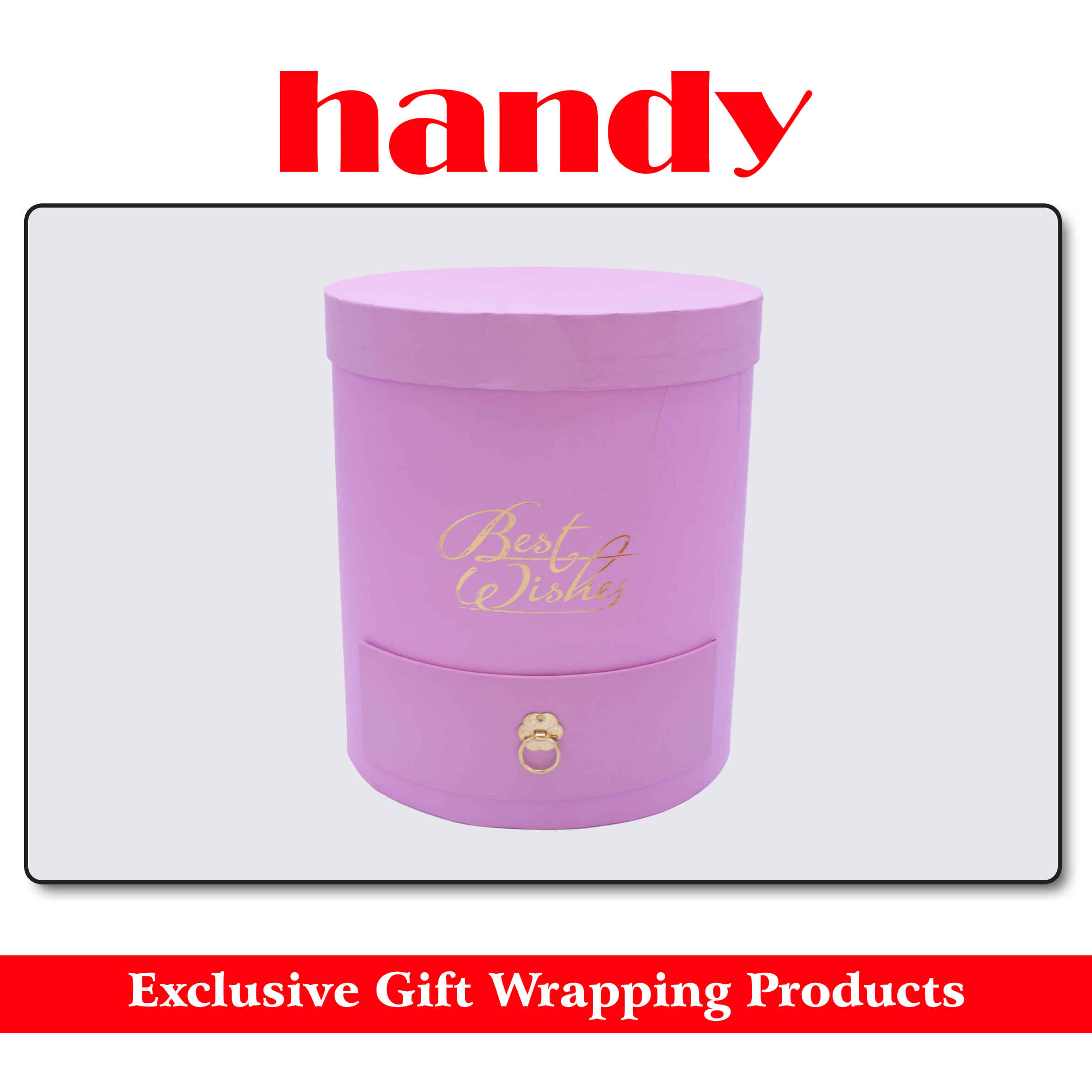 جعبه سورپرایزی استوانه کشودار - گلبهی