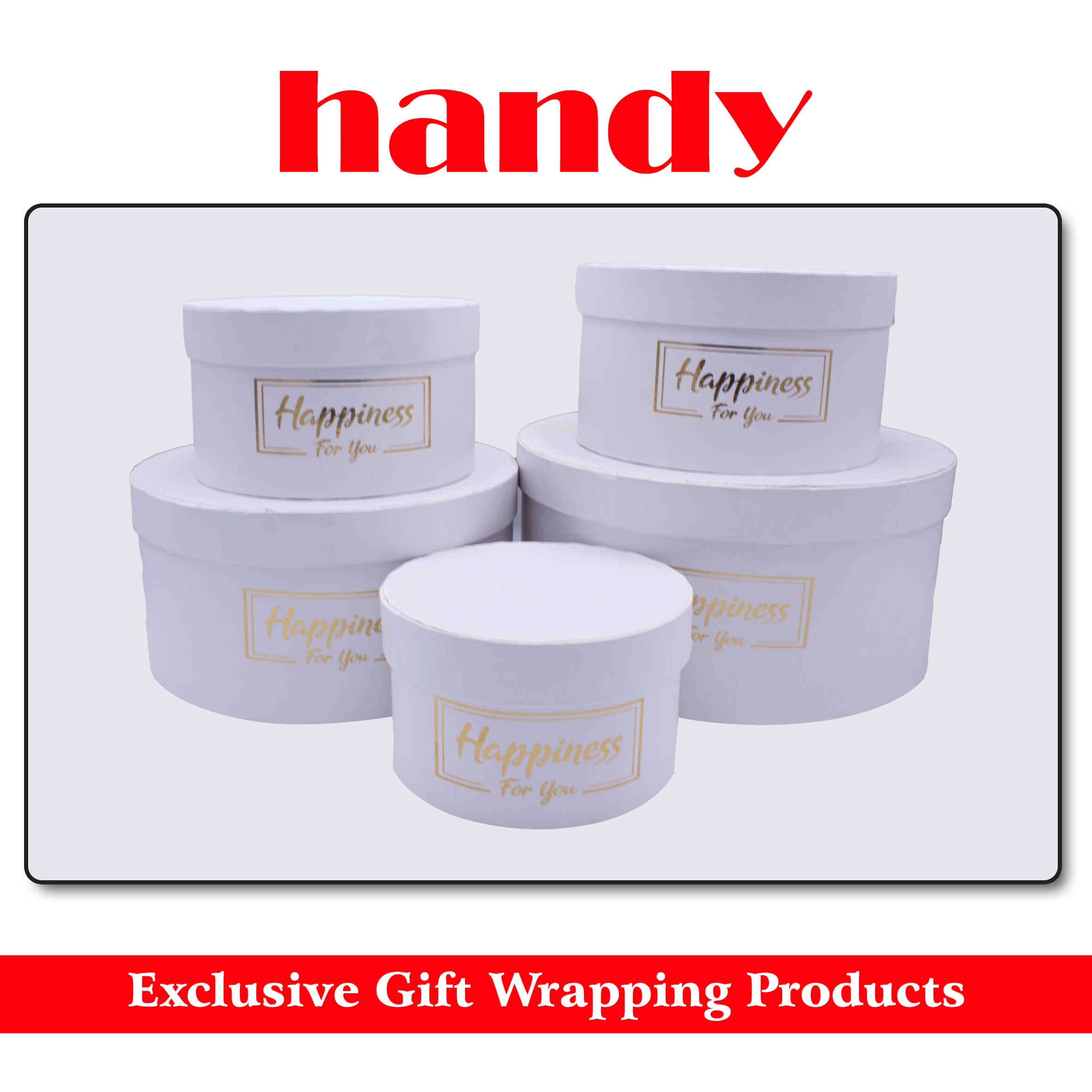 جعبه گرد 5 سایز - سفید