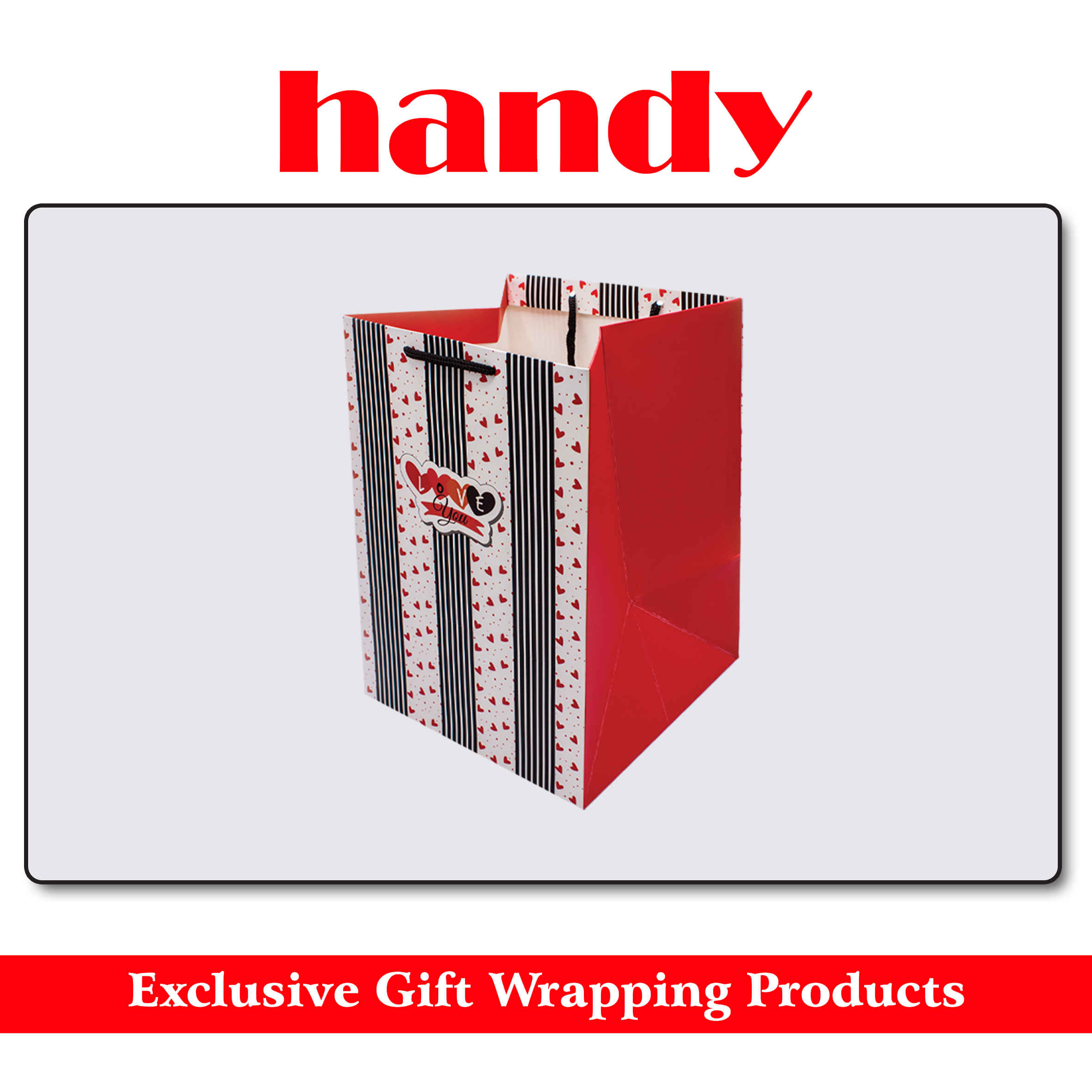 ساک هدیه کف پهن - سایز 4 ( قلب جور )