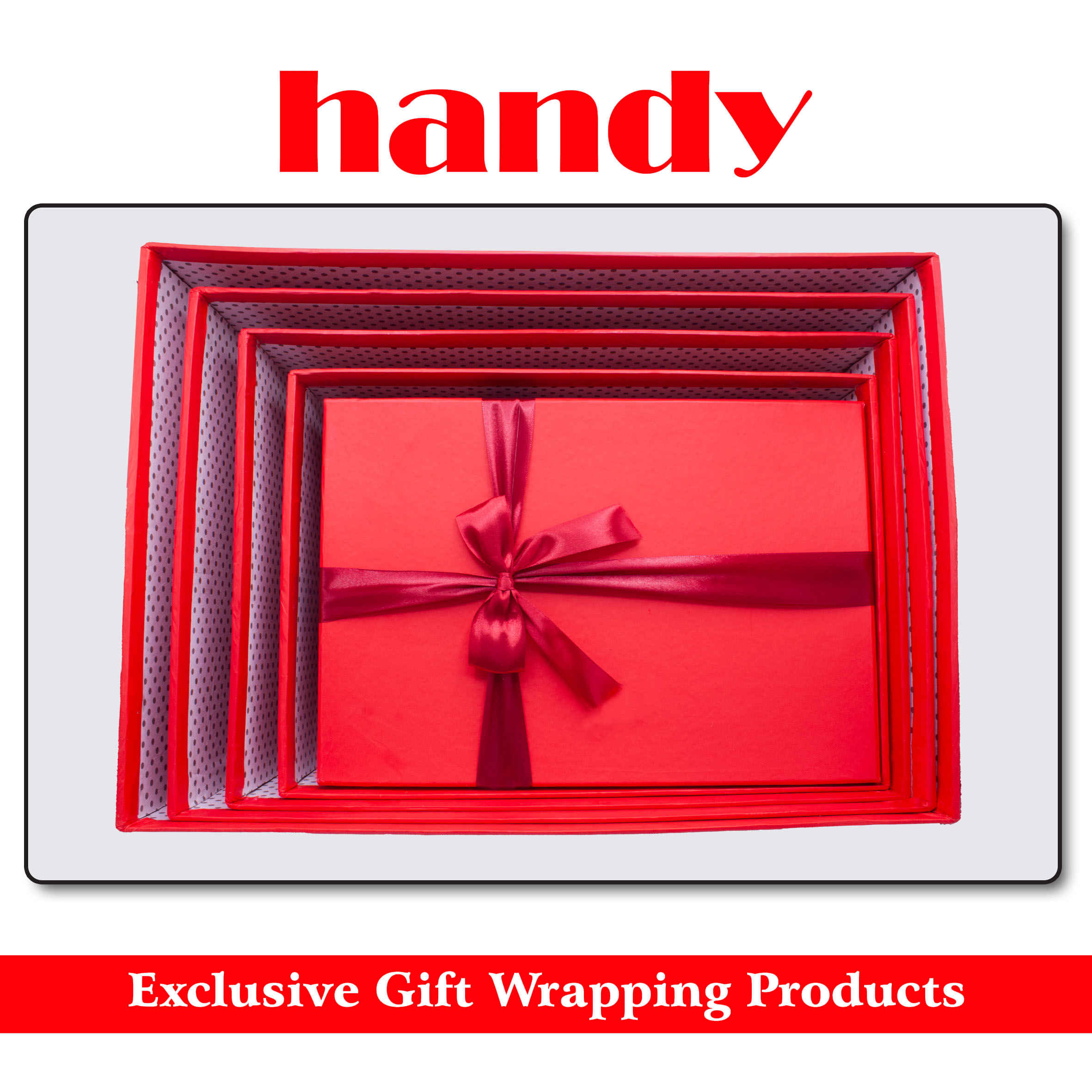 جعبه مستطیل مگا سایز 5 تکه - قرمز