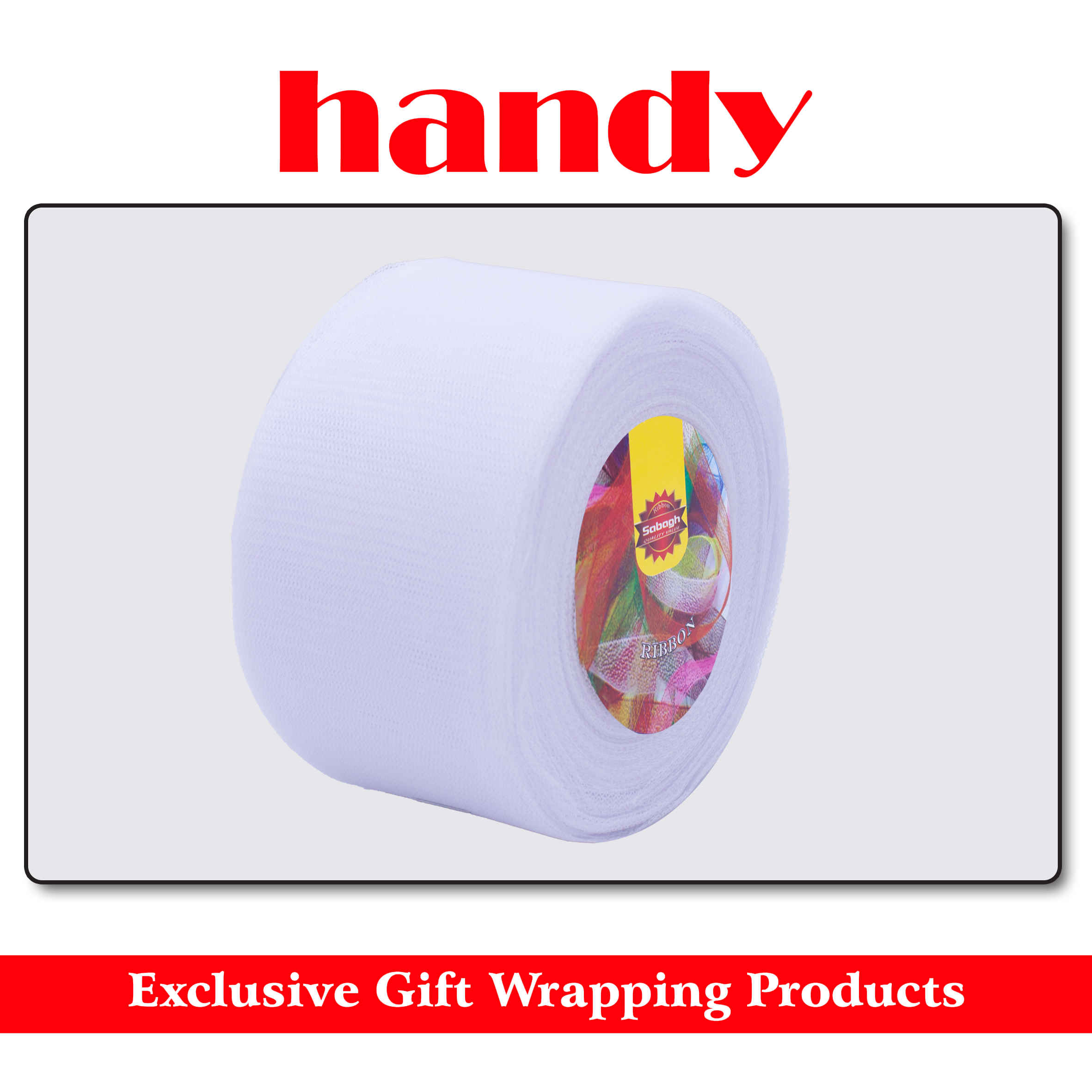 روبان توری 7 سانت - سفید