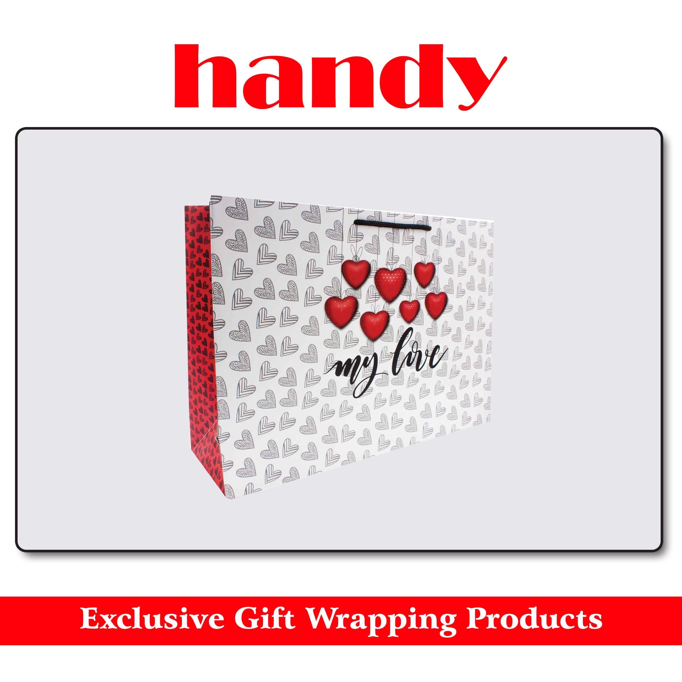 ساک هدیه سایز5 - افقی ( قلب جور )