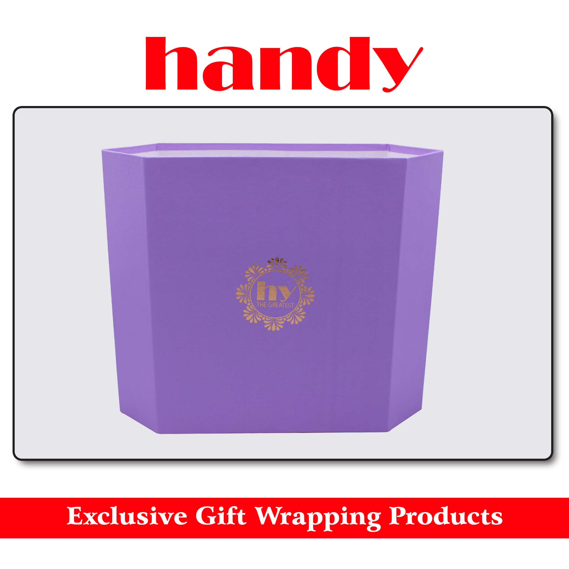 باکس گل شش ضلعی سایز 2 -یاسی