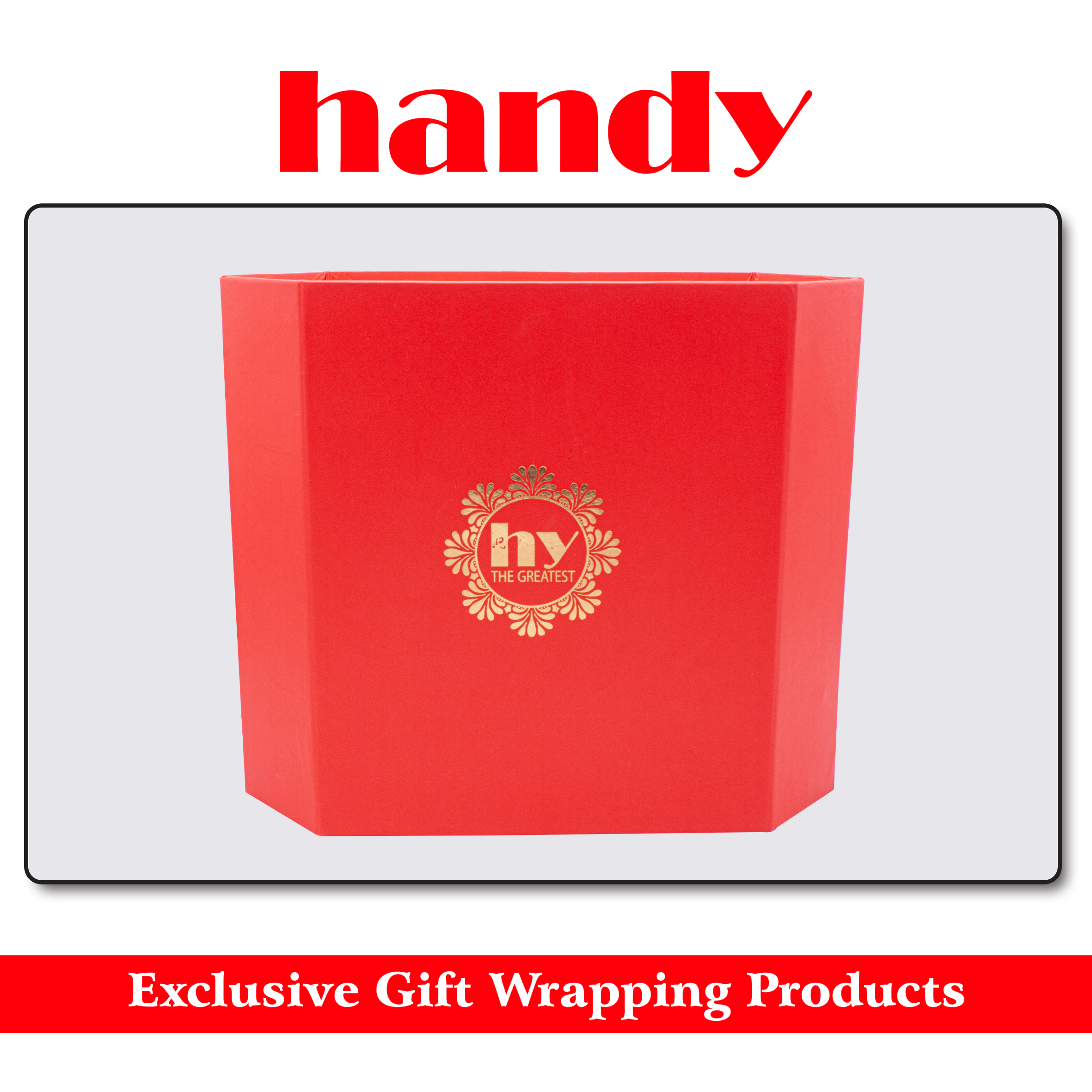 باکس گل شش ضلعی سایز 2 -قرمز