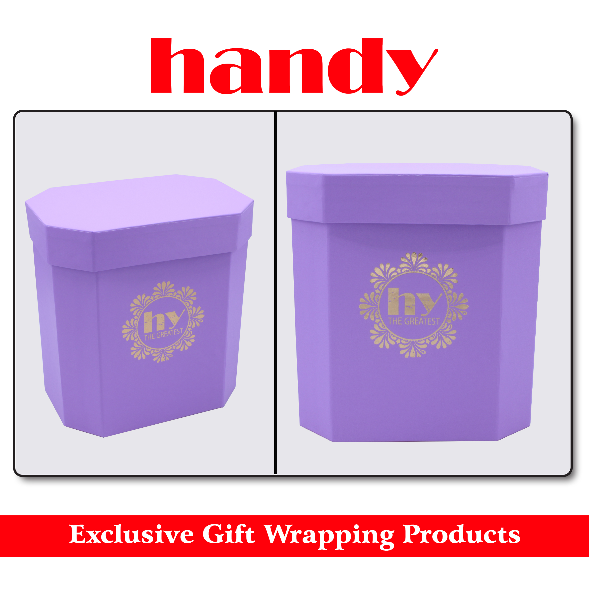 باکس گل هشت ضلعی - یاسی