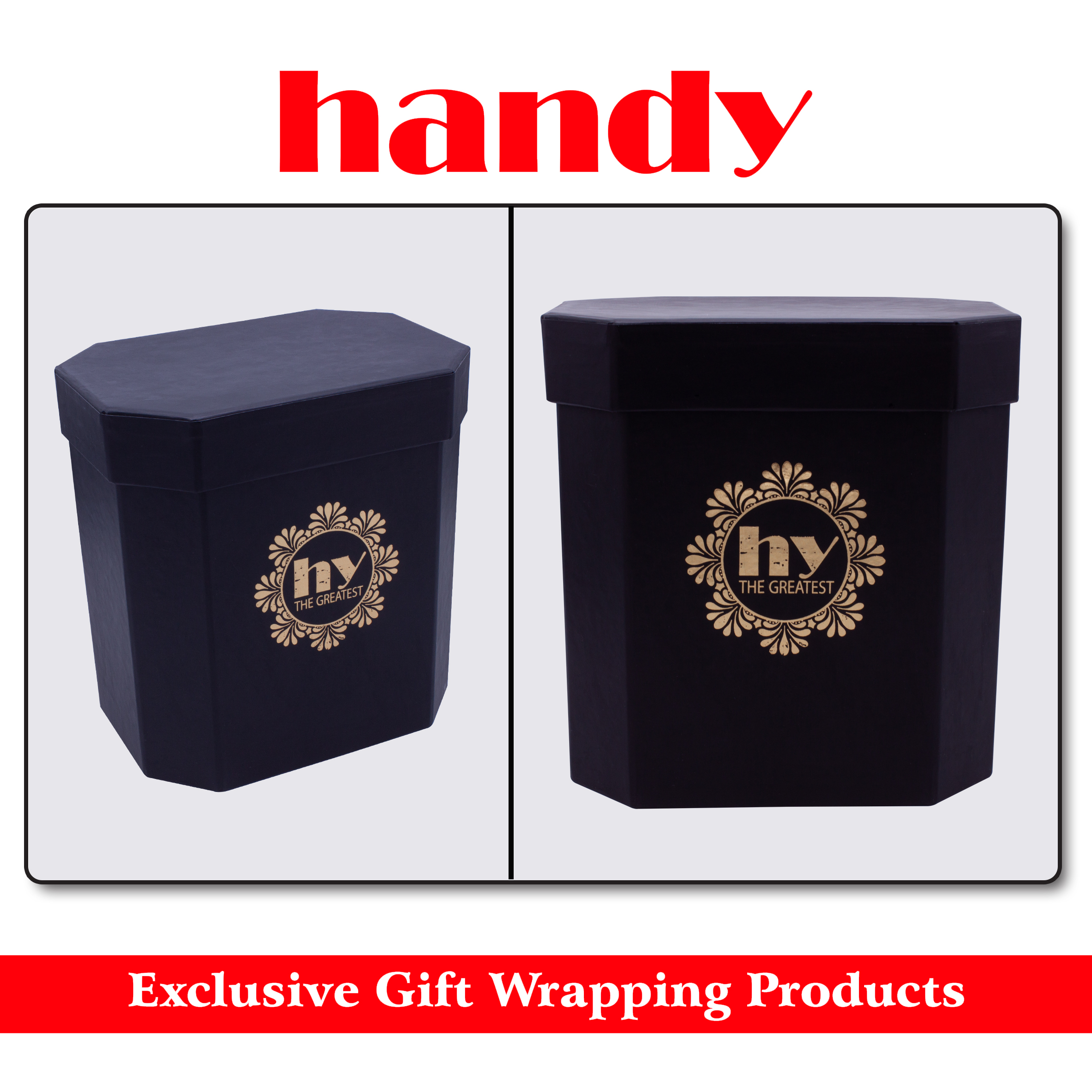 باکس گل هشت ضلعی - مشکی