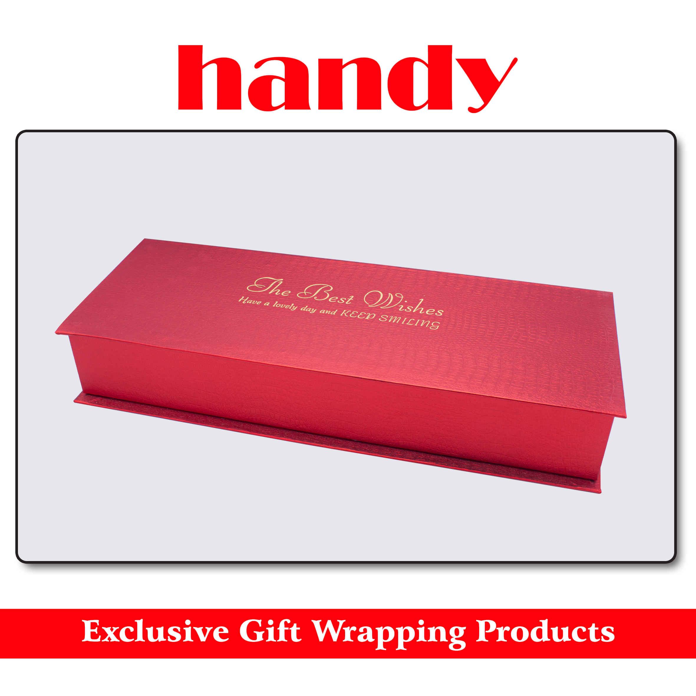 باکس گل چند شاخه کتابی ( پوست ماری ) - قرمز