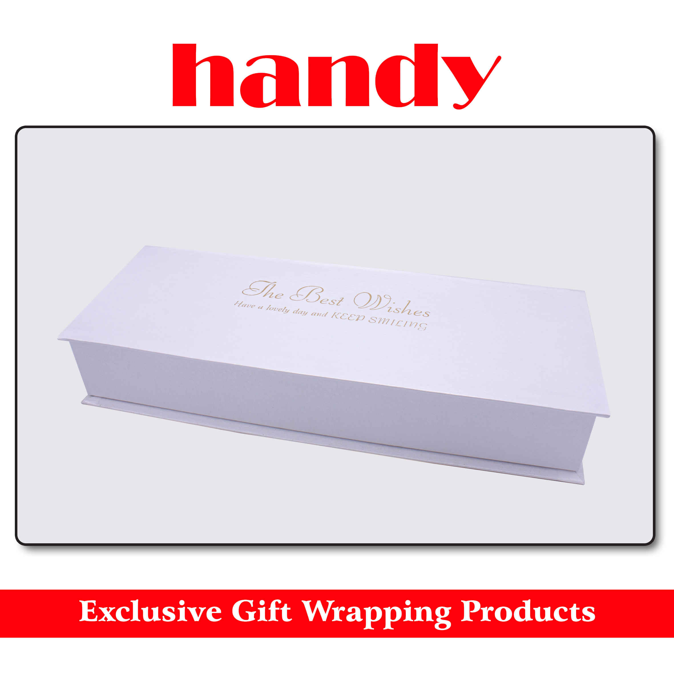 باکس گل چند شاخه کتابی ( پوست ماری ) - سفید