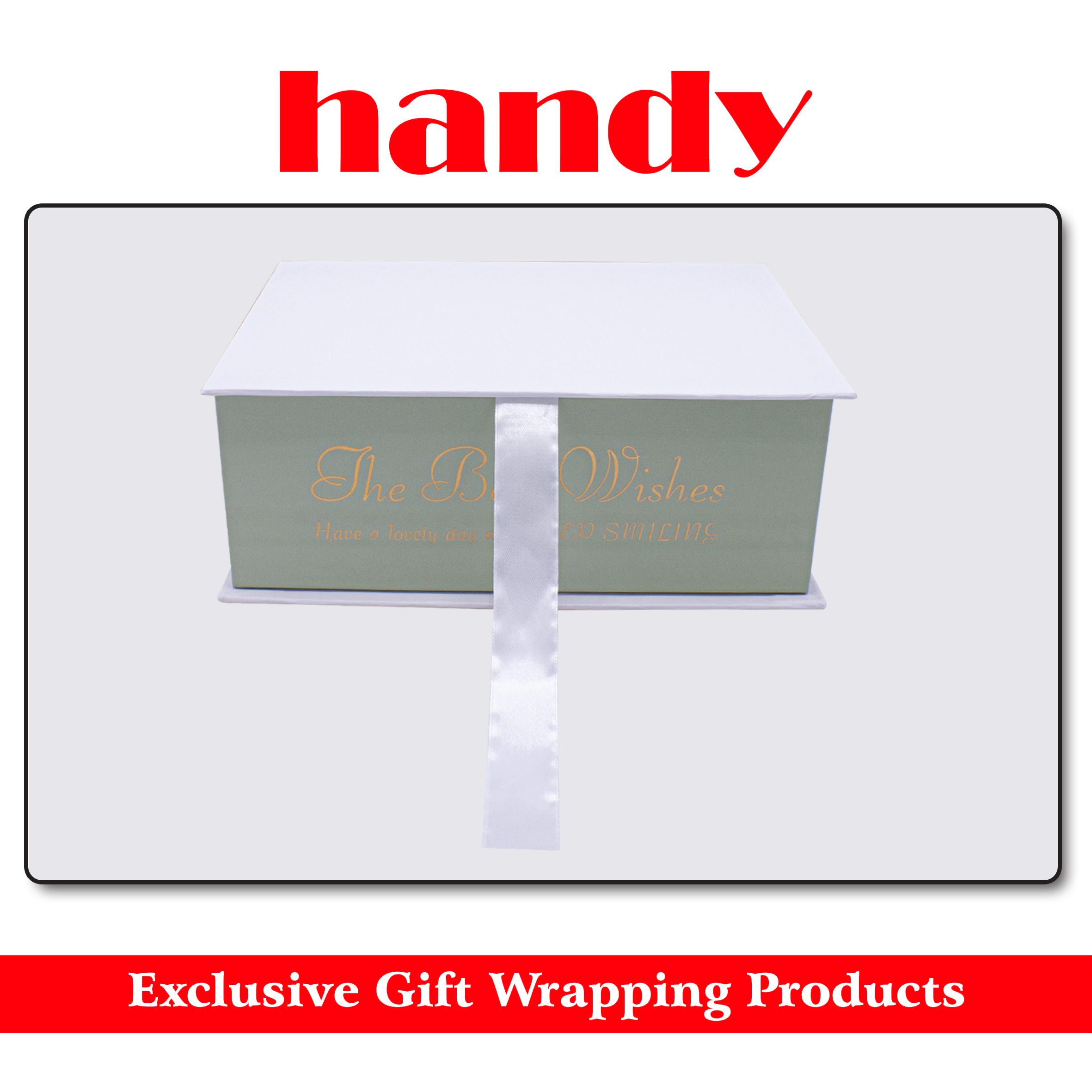 باکس گل کتابی مستطیل سایز 3 - سفید سدری