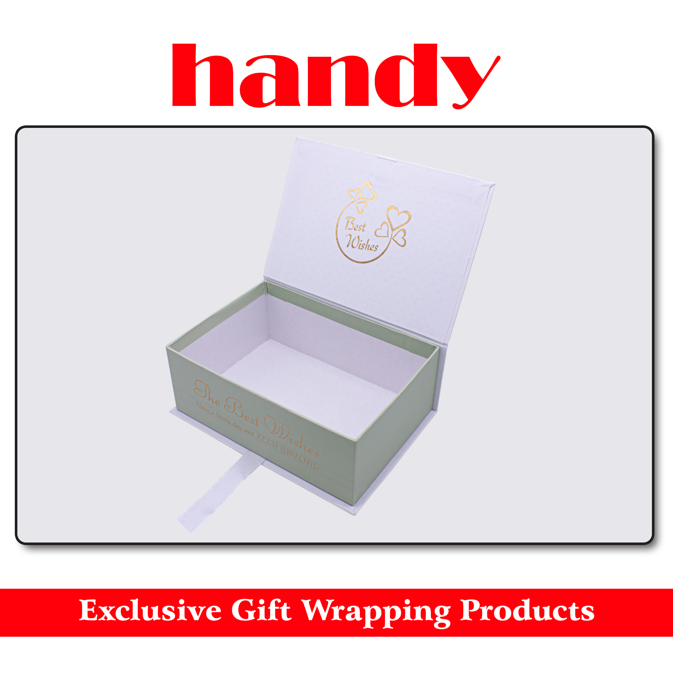 باکس گل کتابی مستطیل سایز 3 - سفید سدری